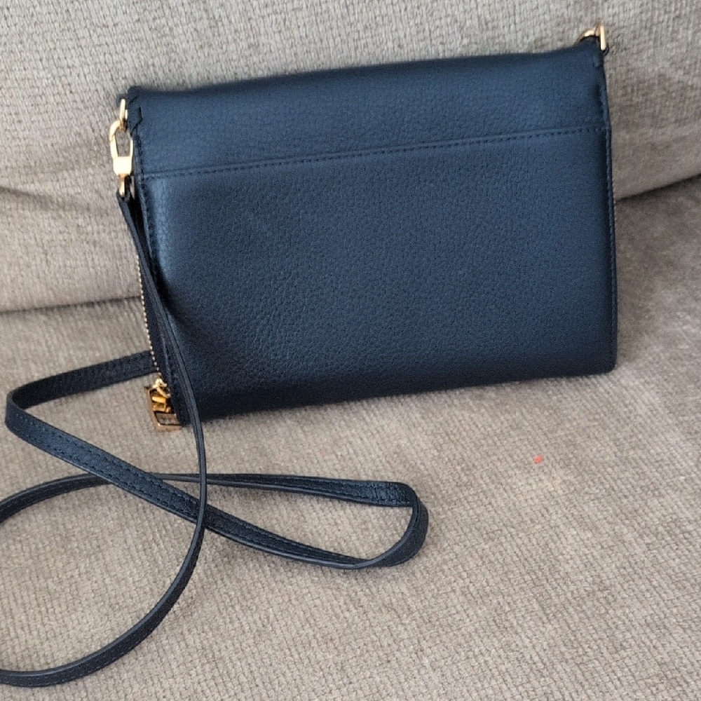 Tory Burch Navy Leather Crossbody Bag - Picture 2 of 3